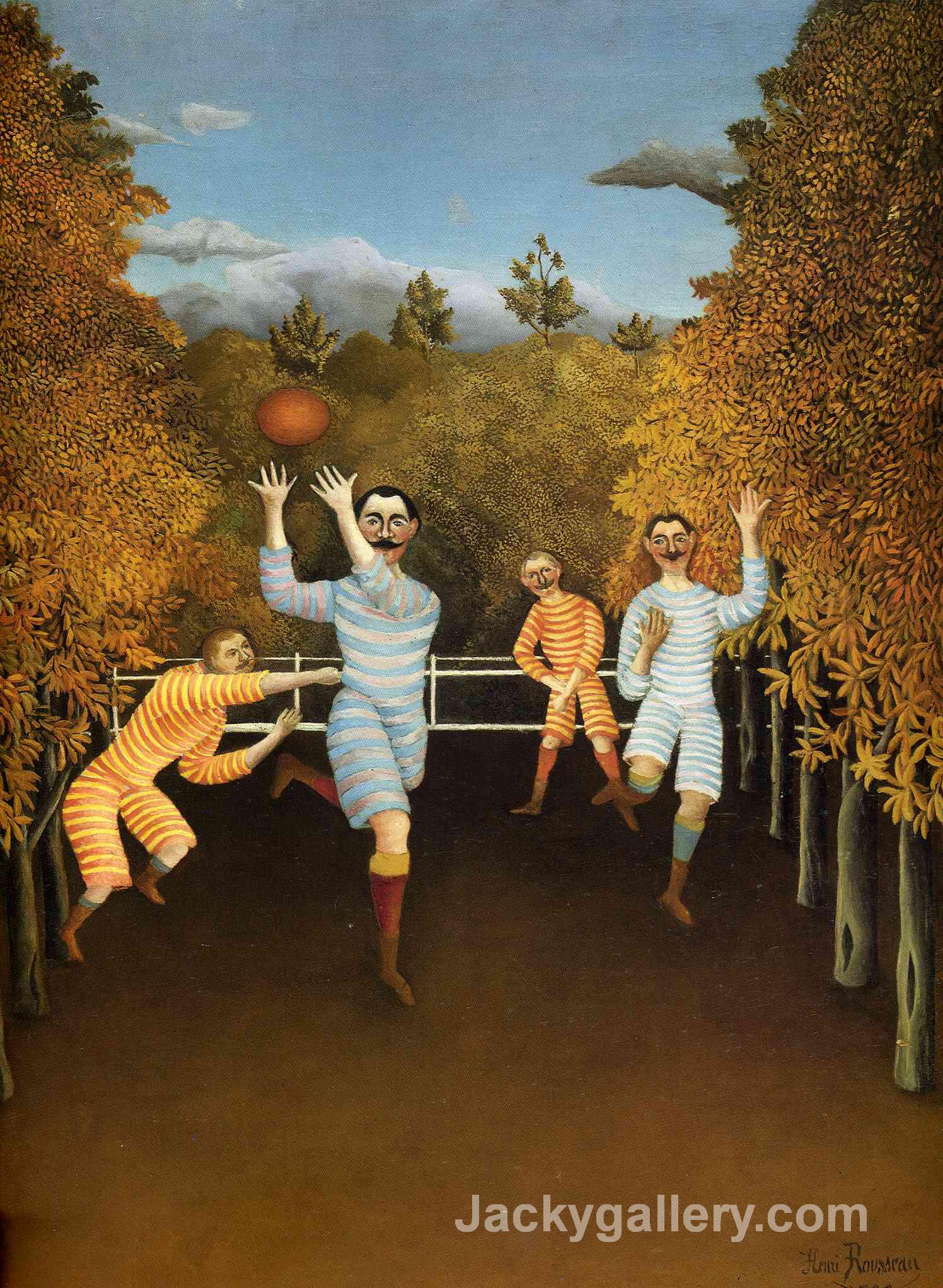 The Football Players by Henri Rousseau paintings reproduction